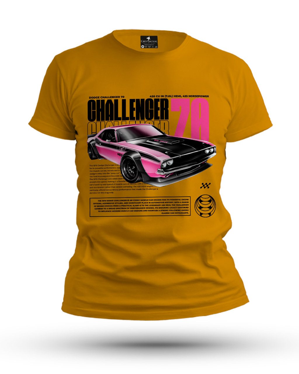 Dodge Challenger 70 Premium Graphic T-Shirt – No Ordinary Tee, Maximum Impact - Image 3