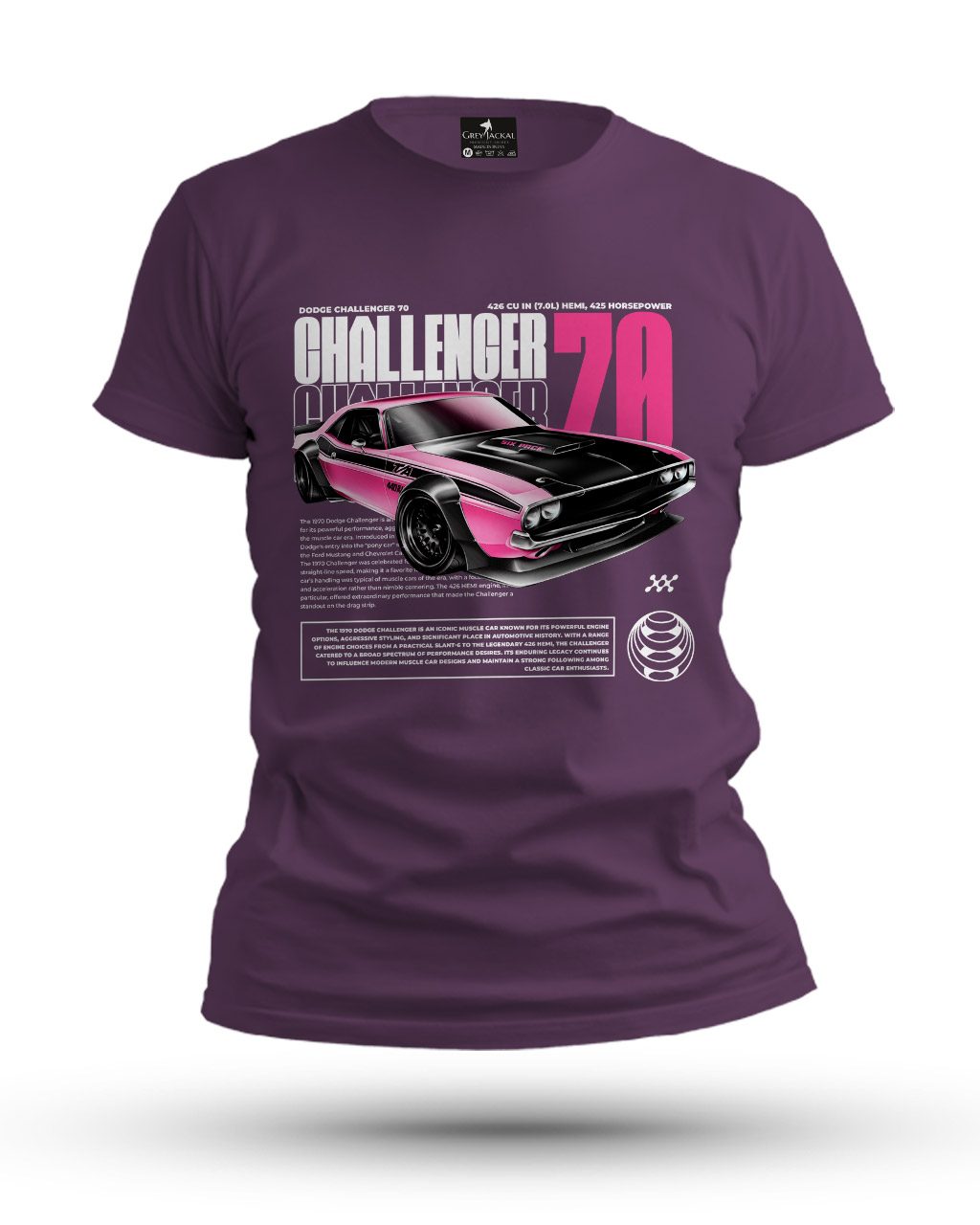 Dodge Challenger 70 Premium Graphic T-Shirt – No Ordinary Tee, Maximum Impact - Image 4