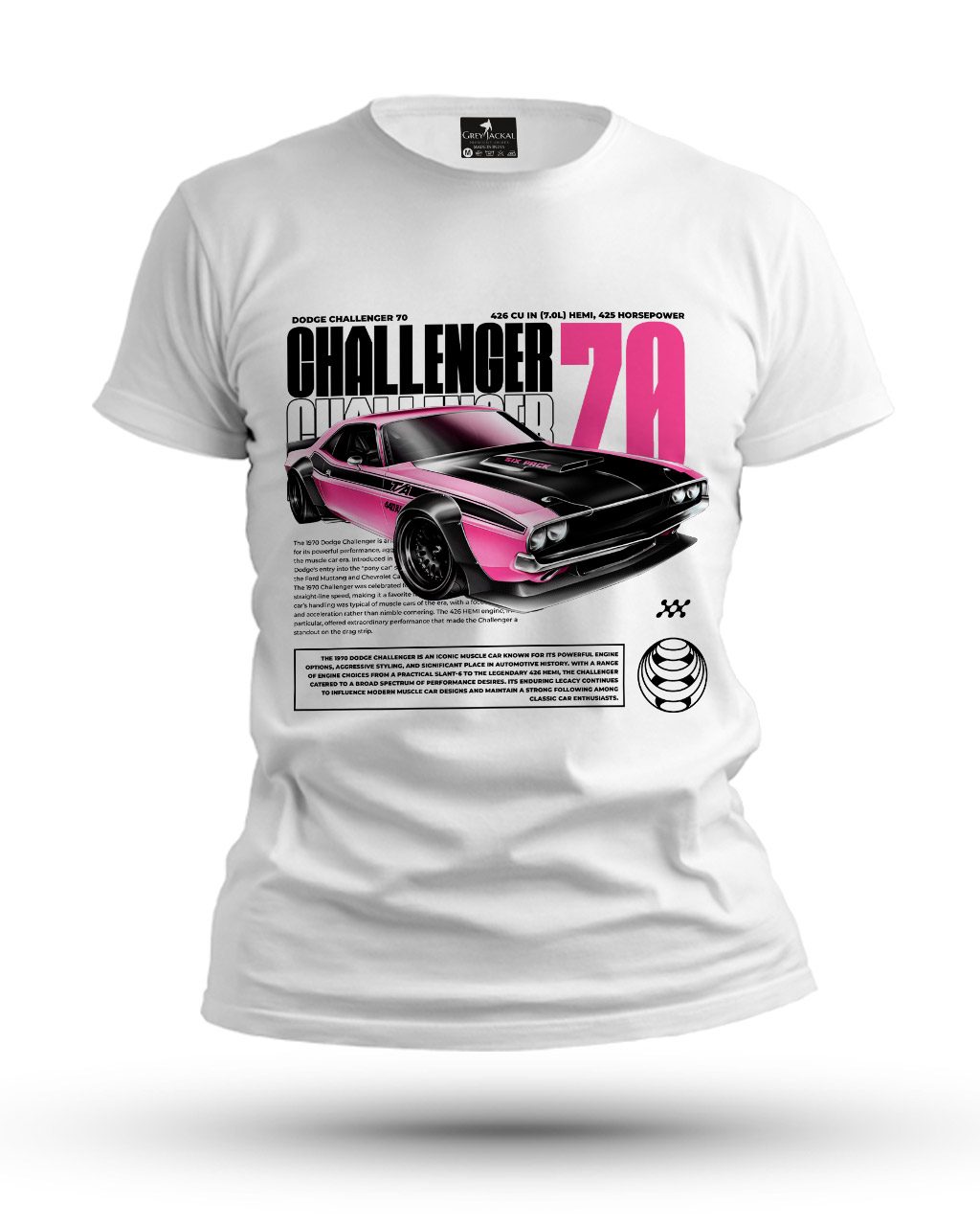 Dodge Challenger 70 Premium Graphic T-Shirt – No Ordinary Tee, Maximum Impact - Image 2