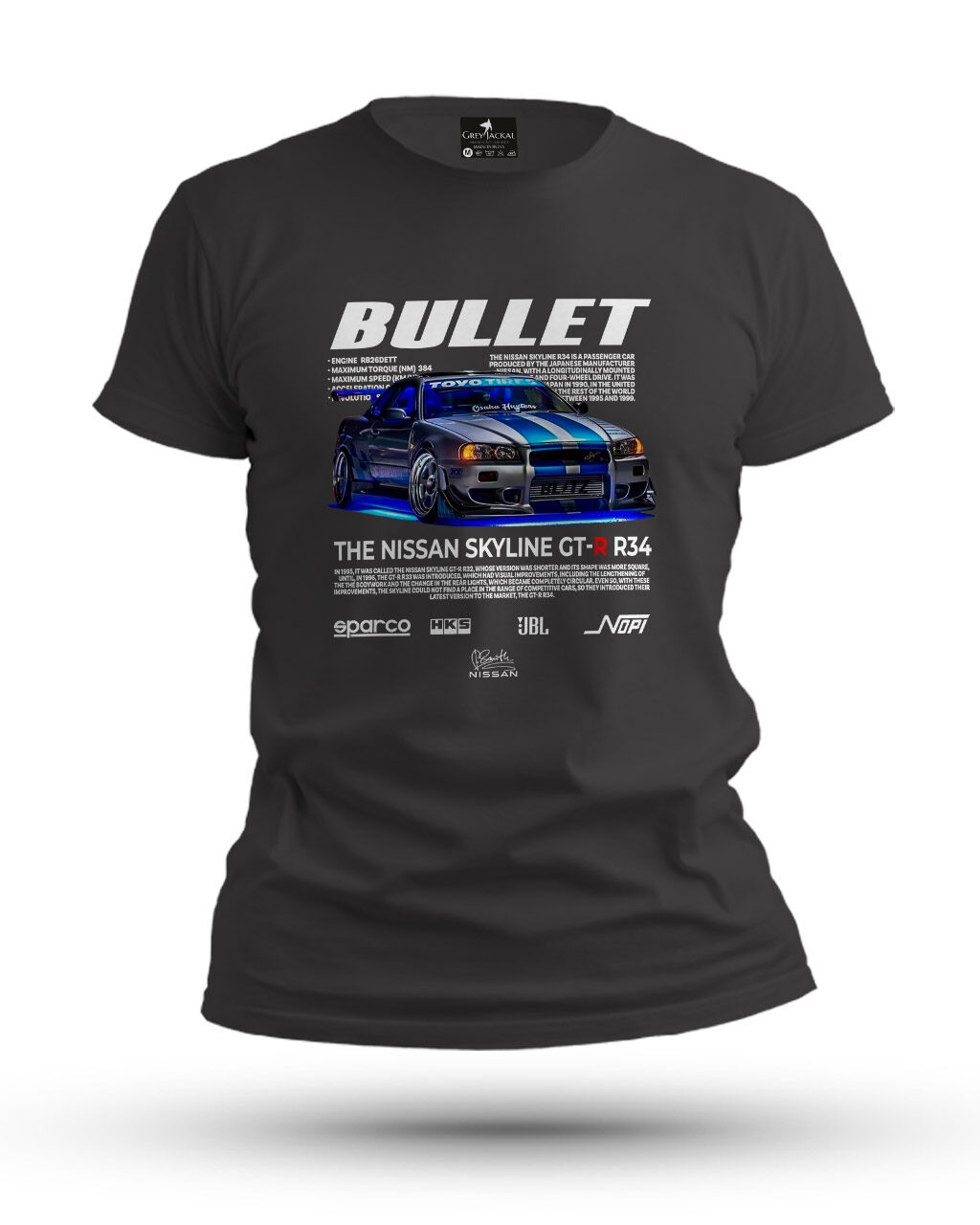 Nissan Skyline GT-R R34 Bullet Premium Graphic T-Shirt – No Ordinary Tee, Maximum Impact - Image 5