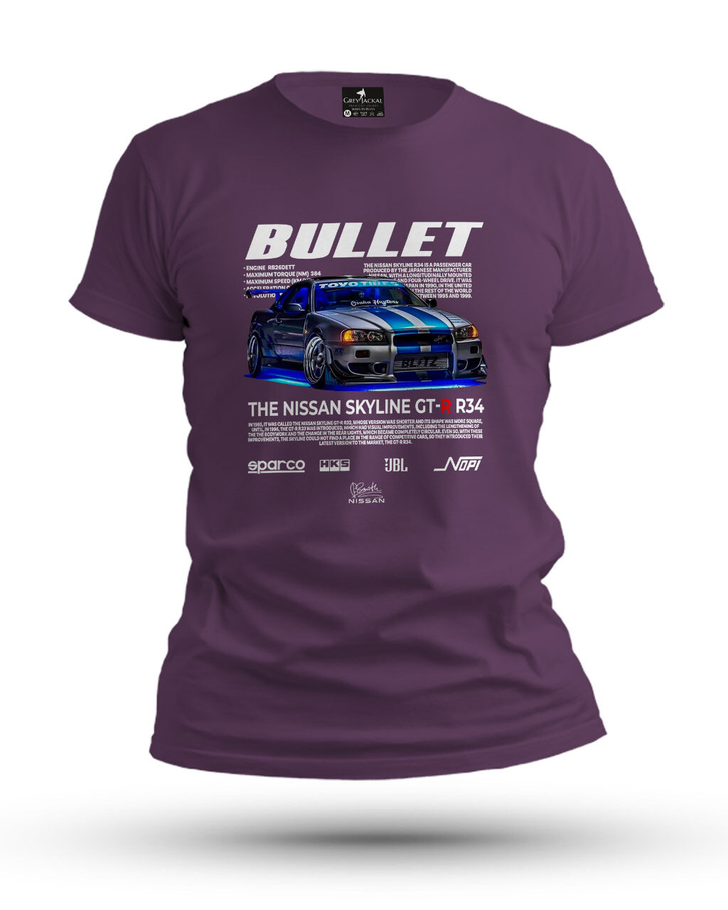 Nissan Skyline GT-R R34 Bullet Premium Graphic T-Shirt – No Ordinary Tee, Maximum Impact - Image 4