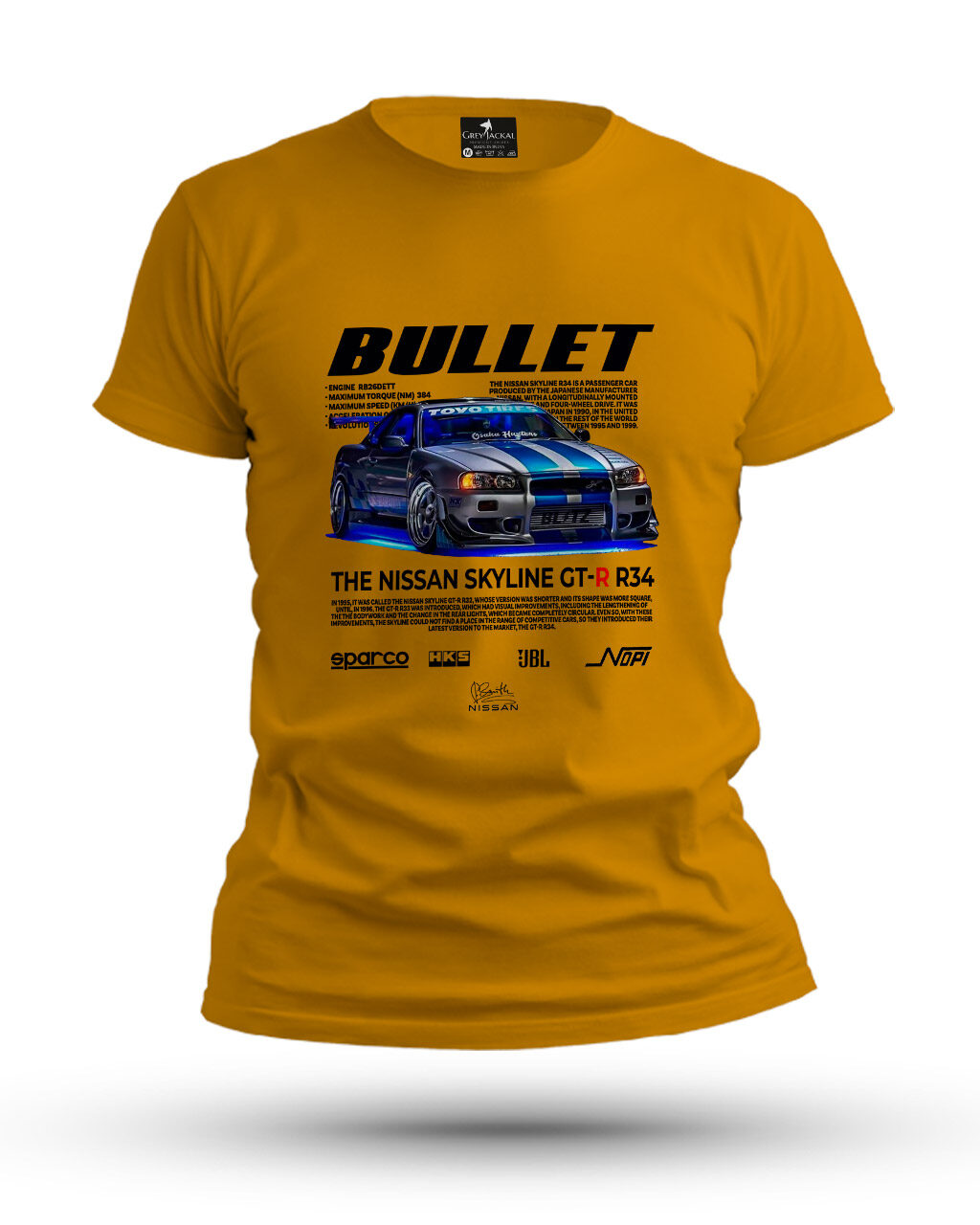 Nissan Skyline GT-R R34 Bullet Premium Graphic T-Shirt – No Ordinary Tee, Maximum Impact - Image 2