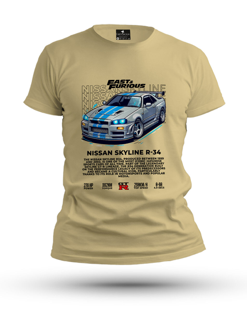 Nissan Skyline R34 Fast Furious Premium Graphic T-Shirt – No Ordinary Tee, Maximum Impact - Image 3