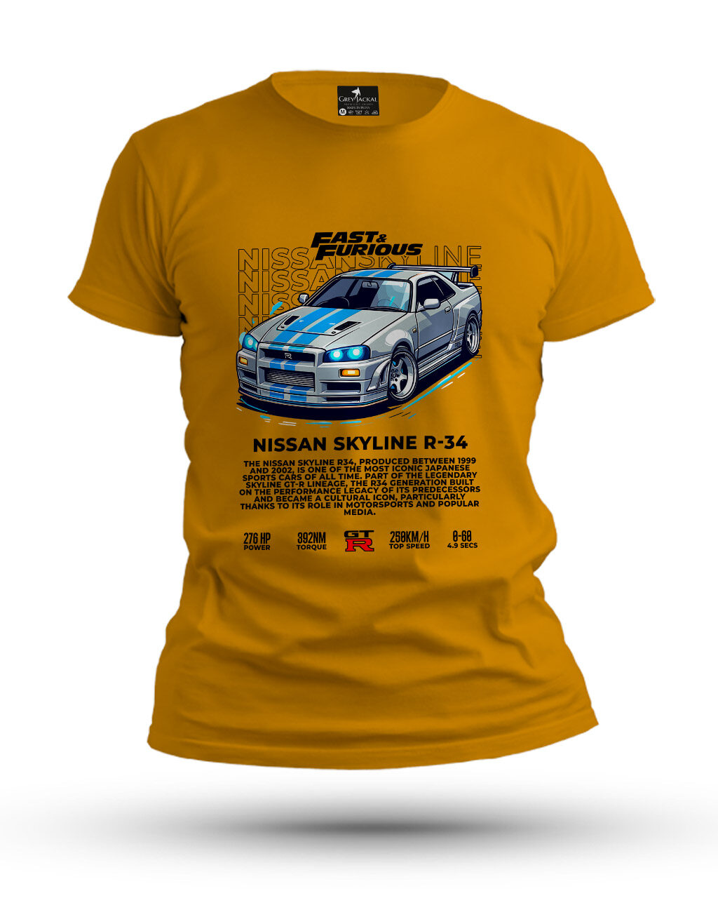 Nissan Skyline R34 Fast Furious Premium Graphic T-Shirt – No Ordinary Tee, Maximum Impact - Image 6