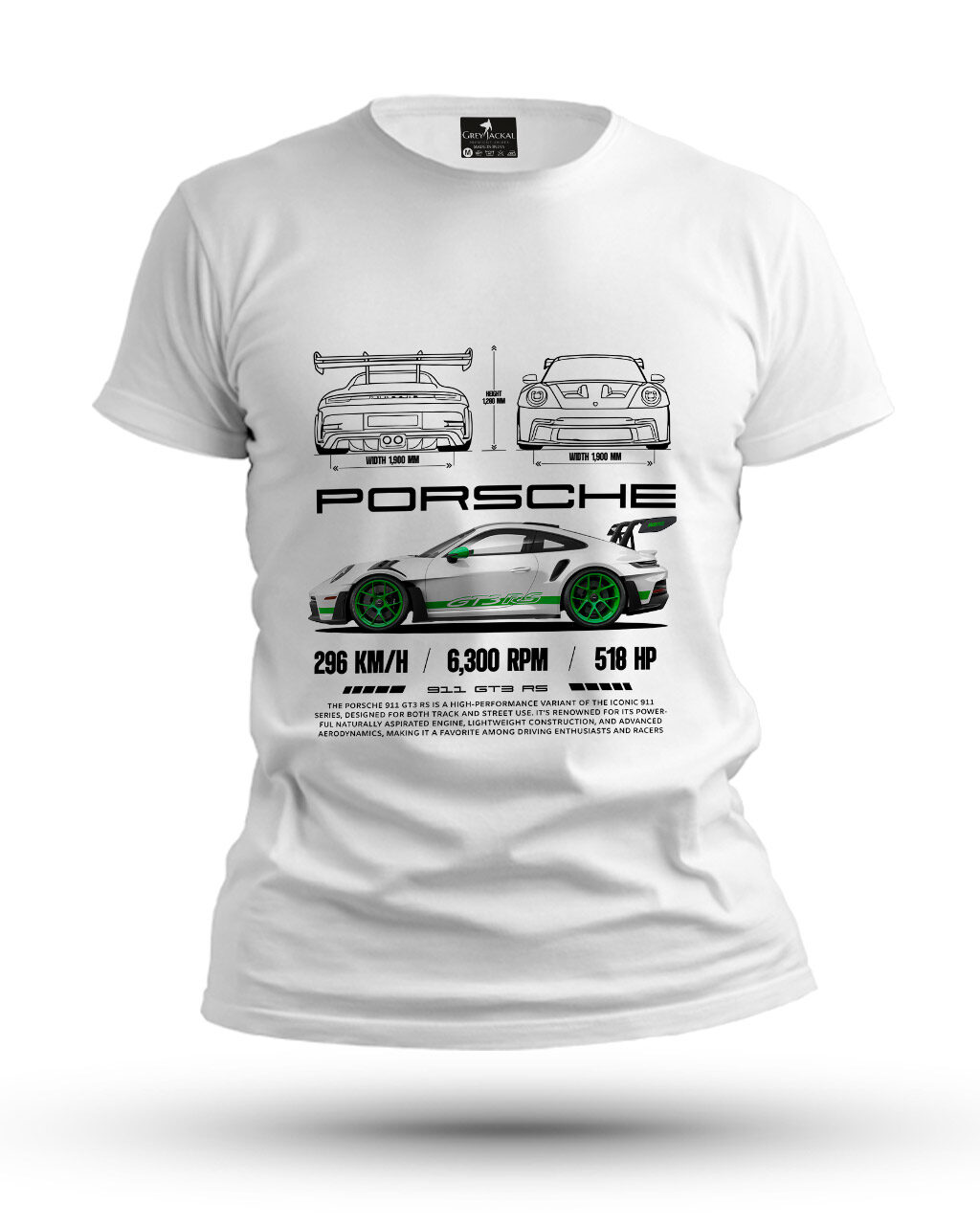 Porsche 911 GT3 RS Premium Graphic T-Shirt – No Ordinary Tee, Maximum Impact - Image 2