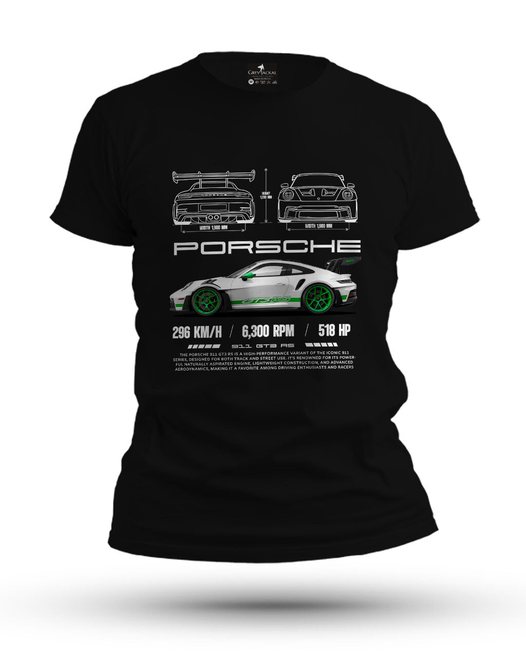 Porsche 911 GT3 RS Premium Graphic T-Shirt – No Ordinary Tee, Maximum Impact - Image 5