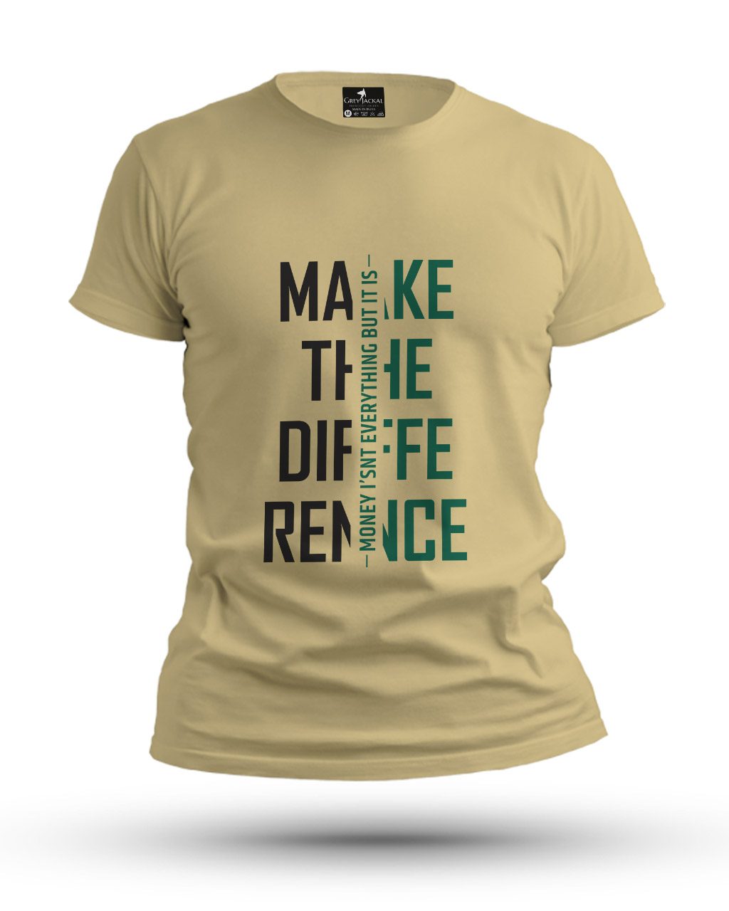 Make the Difference Premium Typography Graphic T-Shirt | No Fade, All Bold Style - Image 2