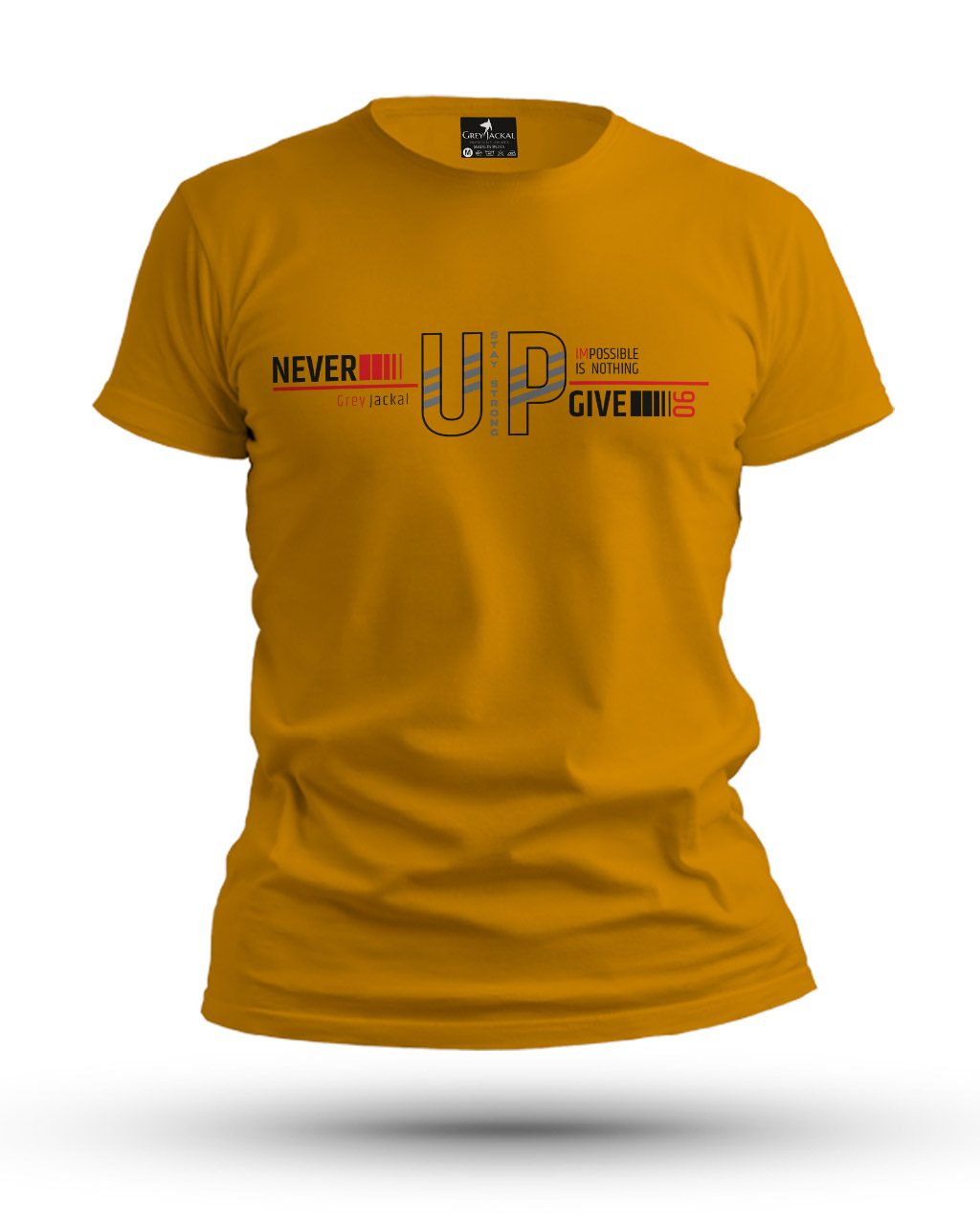 Never Give Up Premium Typography Graphic T-Shirt | No Fade, All Bold Style - Image 3