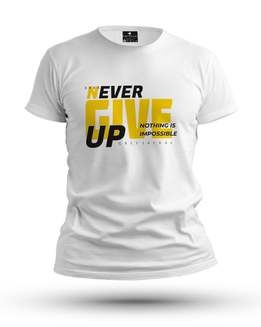 Never Give Up Premium Typography Graphic T-Shirt | No Fade, All Bold Style - Image 2