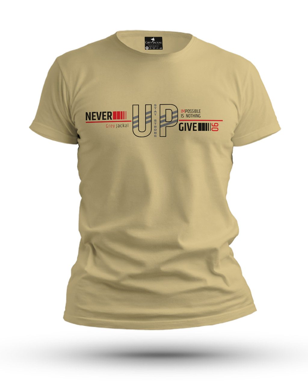 Never Give Up Premium Typography Graphic T-Shirt | No Fade, All Bold Style - Image 2