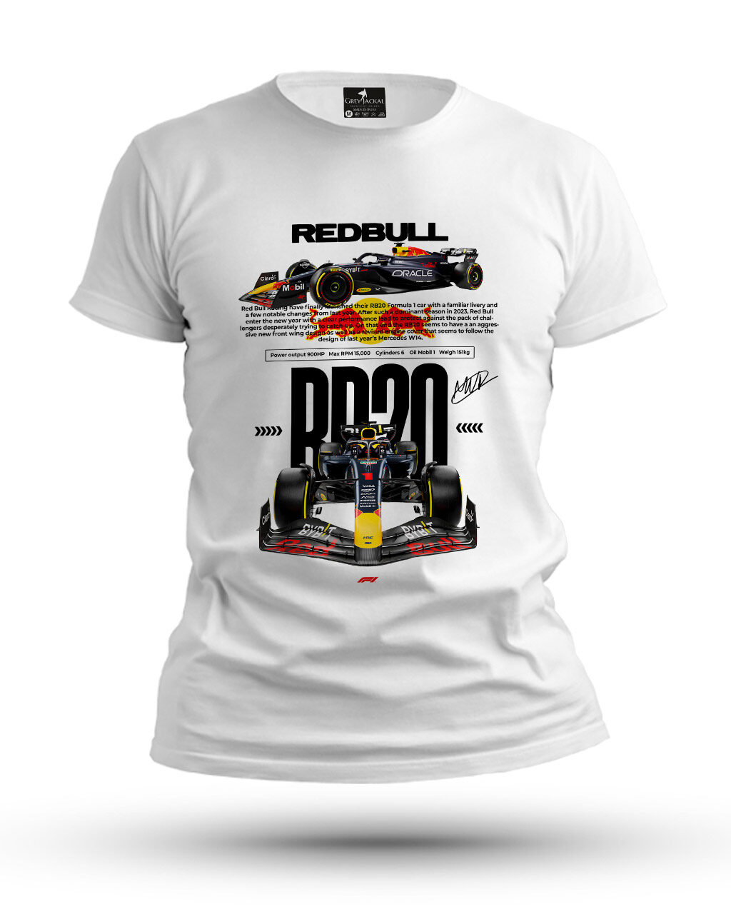Redbull F1 RB20 Premium Graphic T-Shirt – No Ordinary Tee, Maximum Impact - Image 2