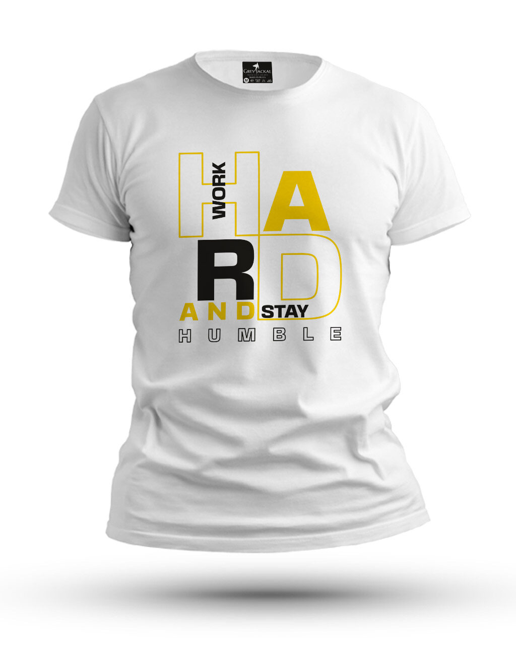 Work Hard Stay Humble Premium Typography Graphic T-Shirt | No Fade, All Bold Style - Image 2
