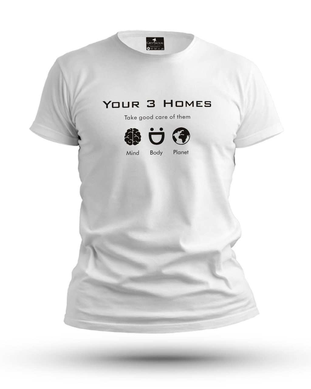 Your 3 Homes Premium Typography Graphic T-Shirt | No Fade, All Bold Style - Image 2