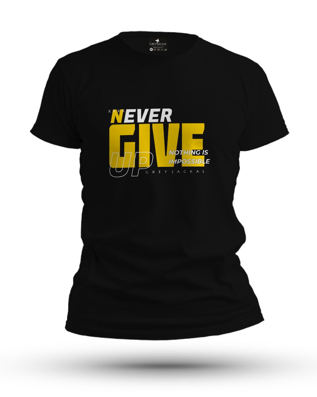 Never Give Up Premium Typography Graphic T-Shirt | No Fade, All Bold Style - Image 3
