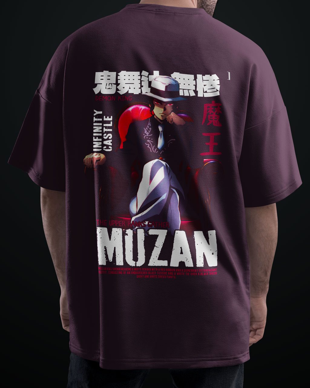 Muzan Demon Slayer Premium Anime Oversized T-Shirt – Avoid Boring Fits - Image 10