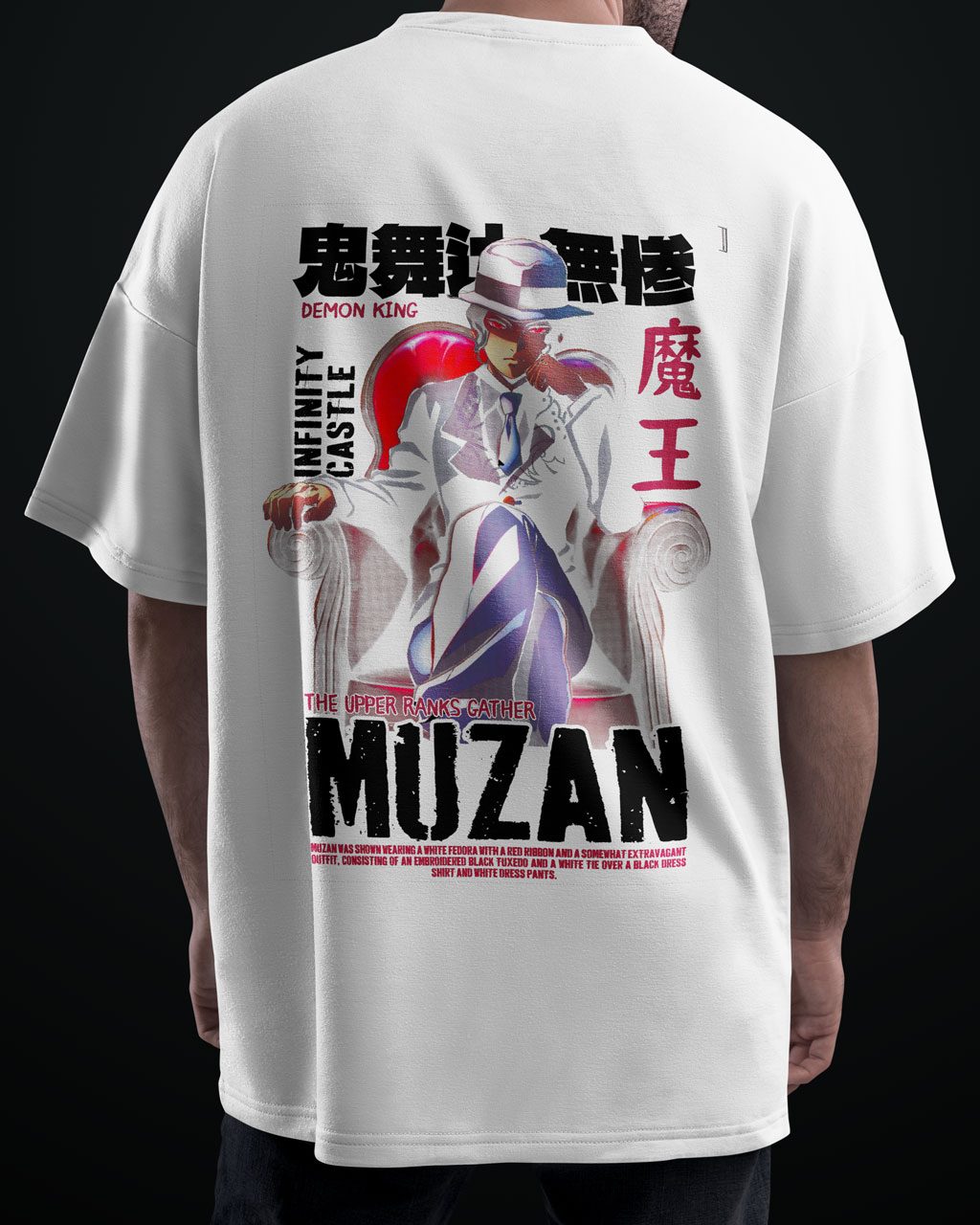 Muzan Demon Slayer Premium Anime Oversized T-Shirt – Avoid Boring Fits - Image 6