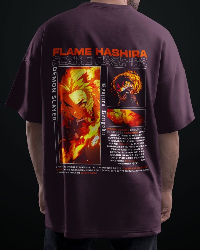 Premium Anime Oversized T-Shirt, Demon Slayer