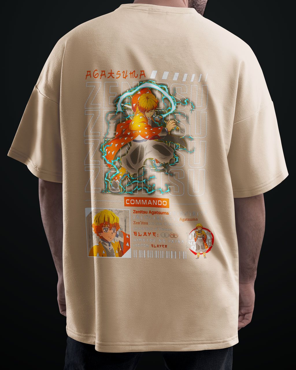 Agatsuma Demon Slayer Premium Anime Oversized T-Shirt – Avoid Boring Fits - Image 6