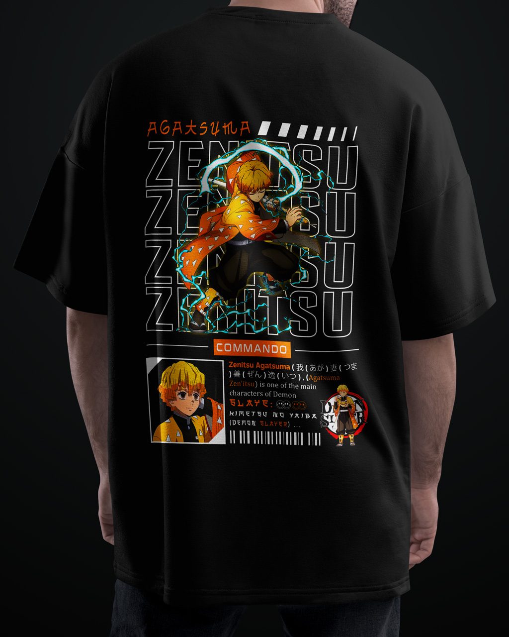 Agatsuma Demon Slayer Premium Anime Oversized T-Shirt – Avoid Boring Fits - Image 8