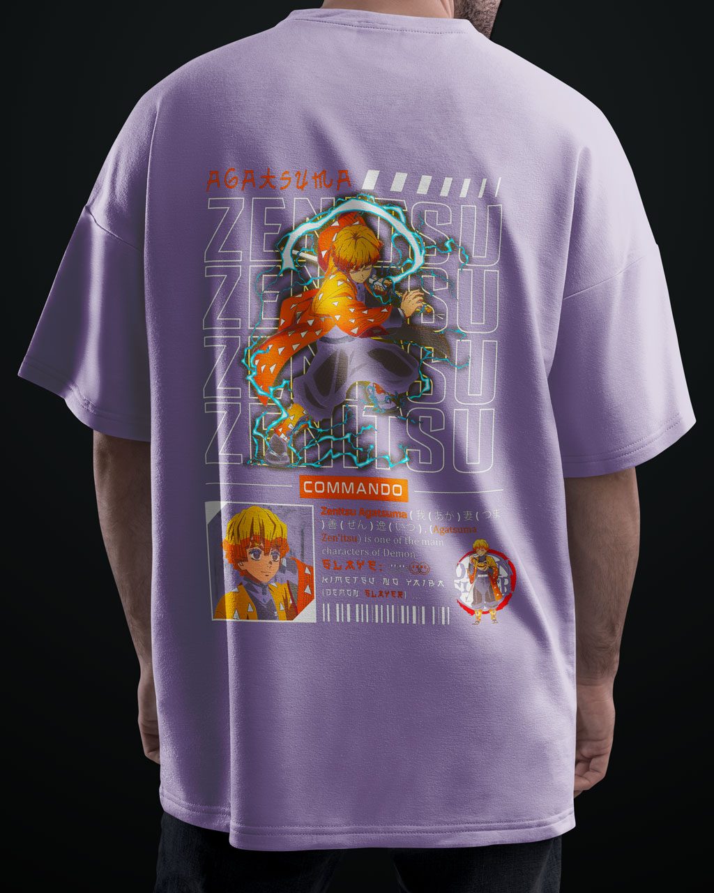 Agatsuma Demon Slayer Premium Anime Oversized T-Shirt – Avoid Boring Fits - Image 2