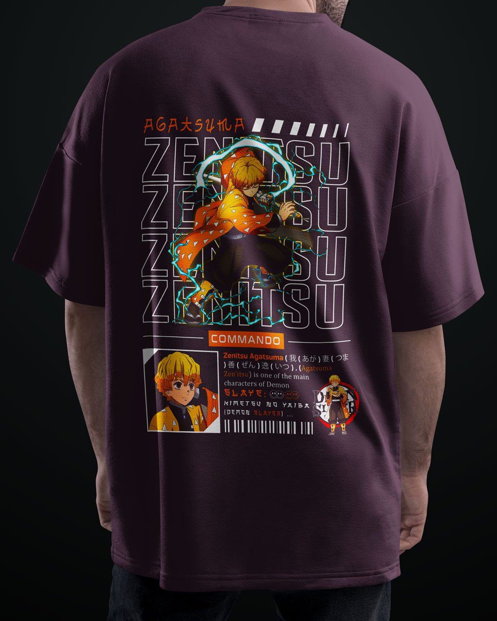 Agatsuma Demon Slayer Premium Anime Oversized T-Shirt – Avoid Boring Fits - Image 10