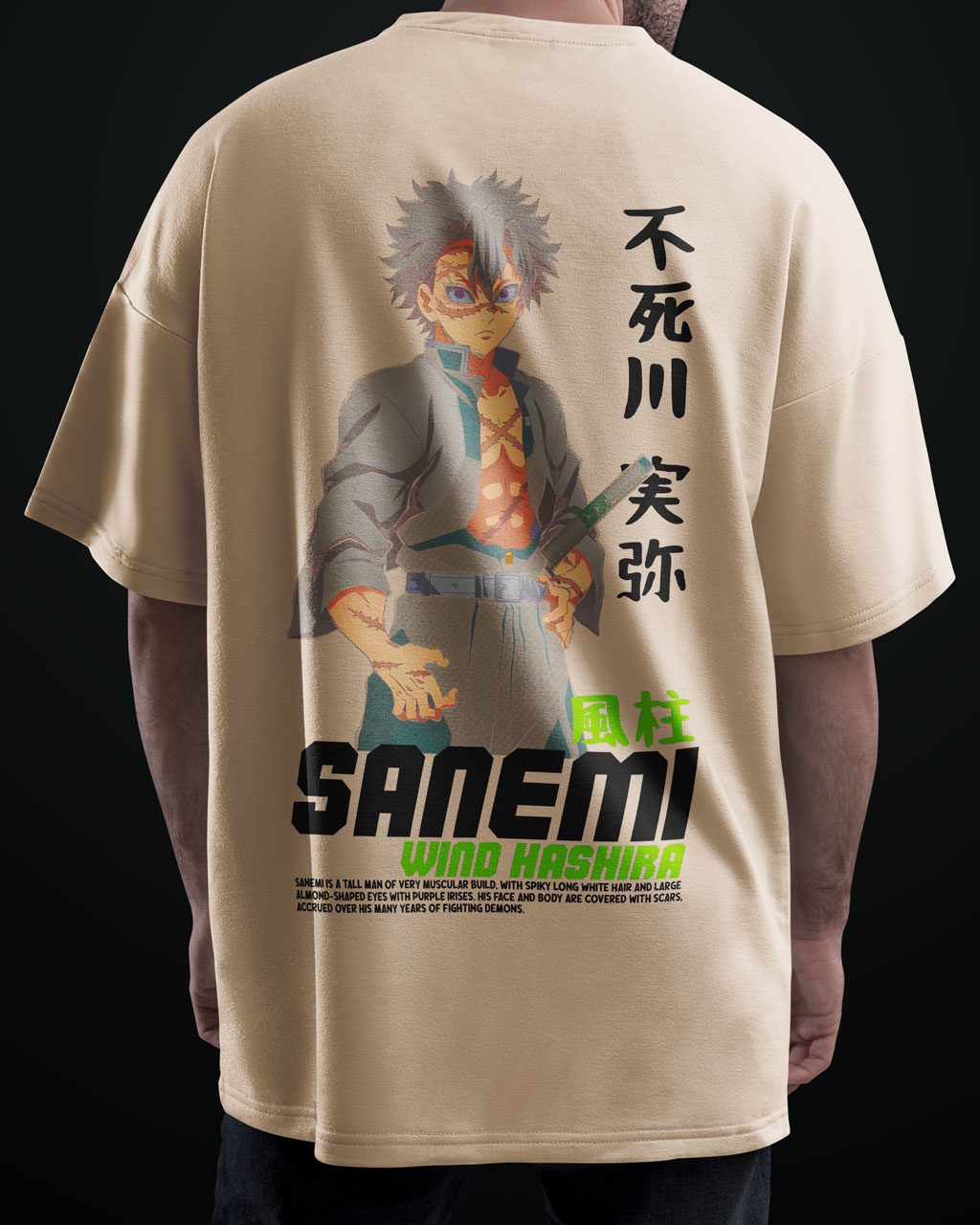 Sanemi Demon Slayer Premium Anime Oversized T-Shirt – Avoid Boring Fits - Image 8