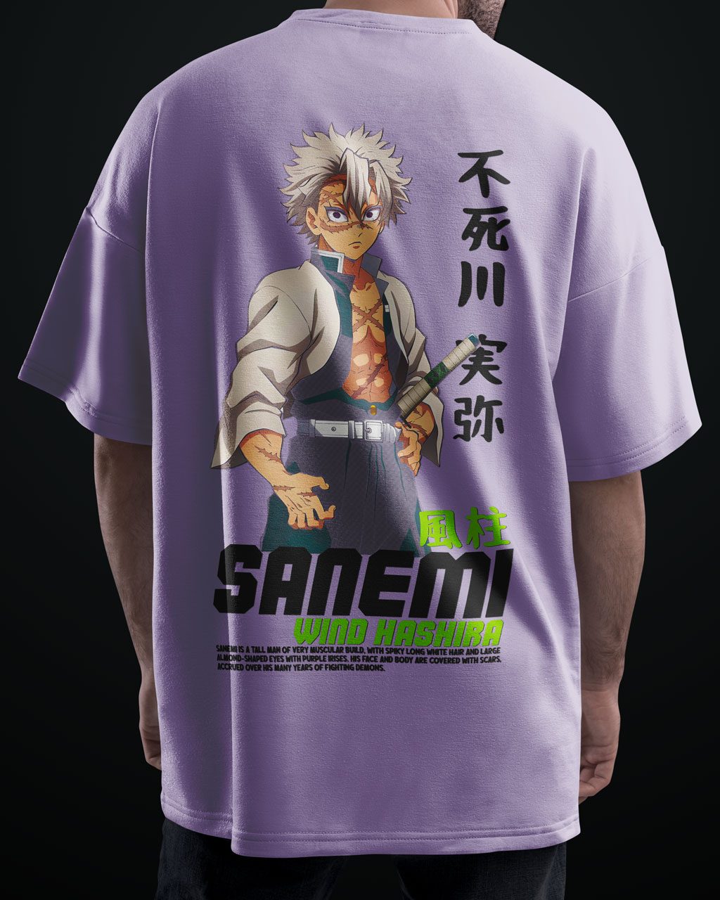 Sanemi Demon Slayer Premium Anime Oversized T-Shirt – Avoid Boring Fits - Image 6