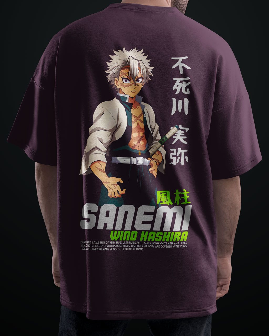 Sanemi Demon Slayer Premium Anime Oversized T-Shirt – Avoid Boring Fits - Image 10