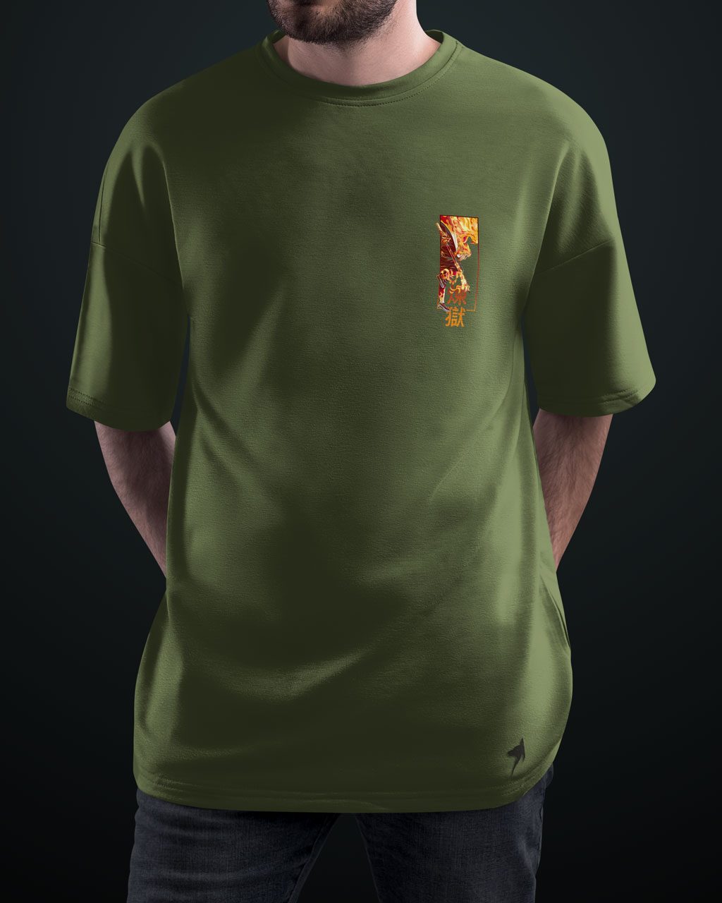 Rengoku Flame Hashira Premium Anime Oversized T-Shirt – Avoid Boring 1 Fits - Image 11
