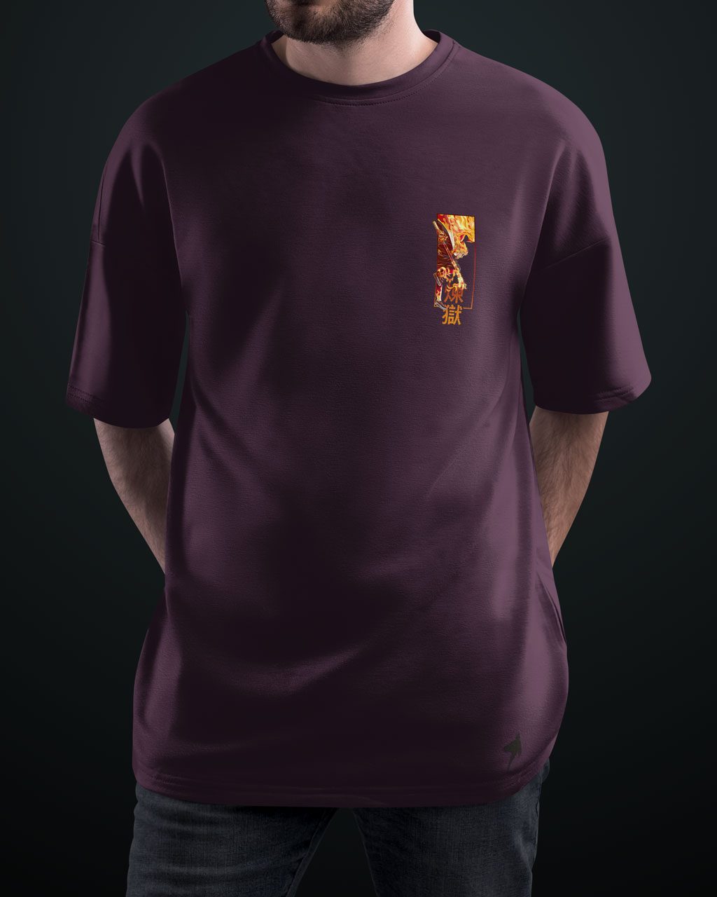 Rengoku Flame Hashira Premium Anime Oversized T-Shirt – Avoid Boring 1 Fits - Image 7