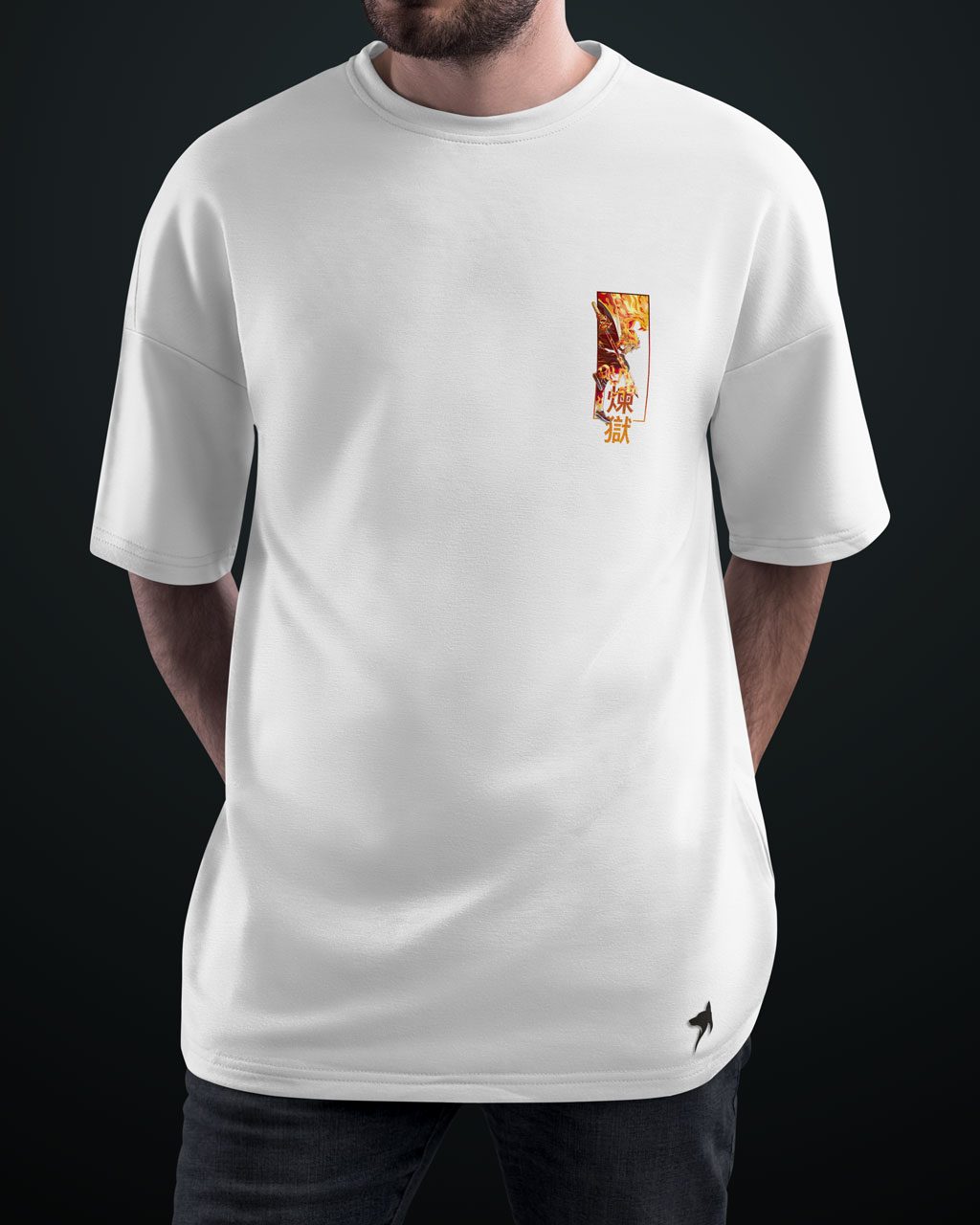 Rengoku Flame Hashira Premium Anime Oversized T-Shirt – Avoid Boring 1 Fits - Image 9