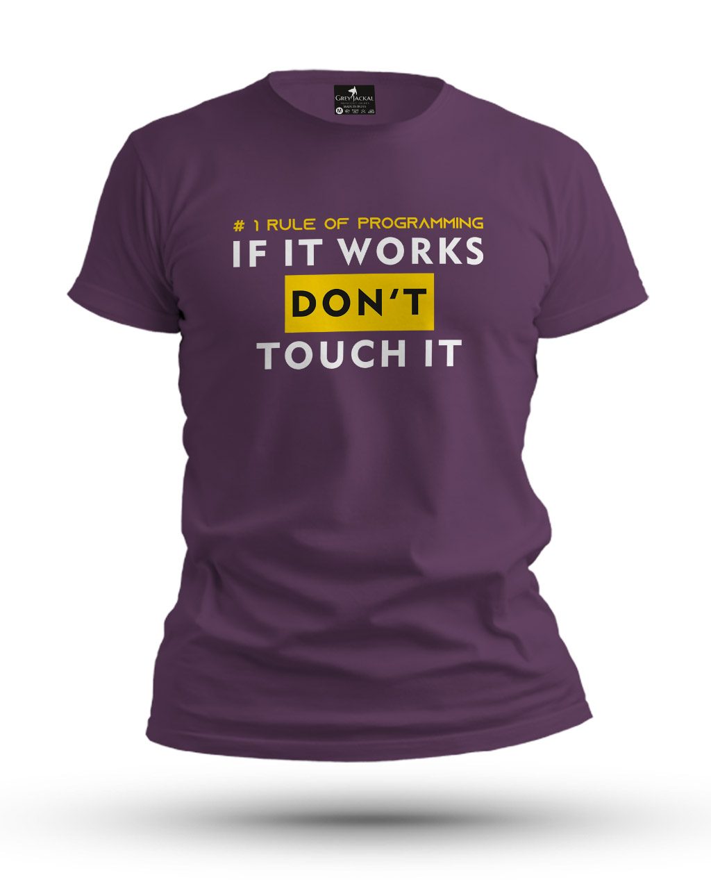 1st Rule of Progamming Premium Typography Graphic T-Shirt | No Fade, All Bold Style - Image 4