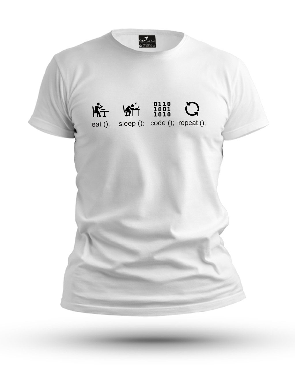 Eat Sleep Code Repeat Premium Typography Graphic T-Shirt | No Fade, All Bold Style - Image 2