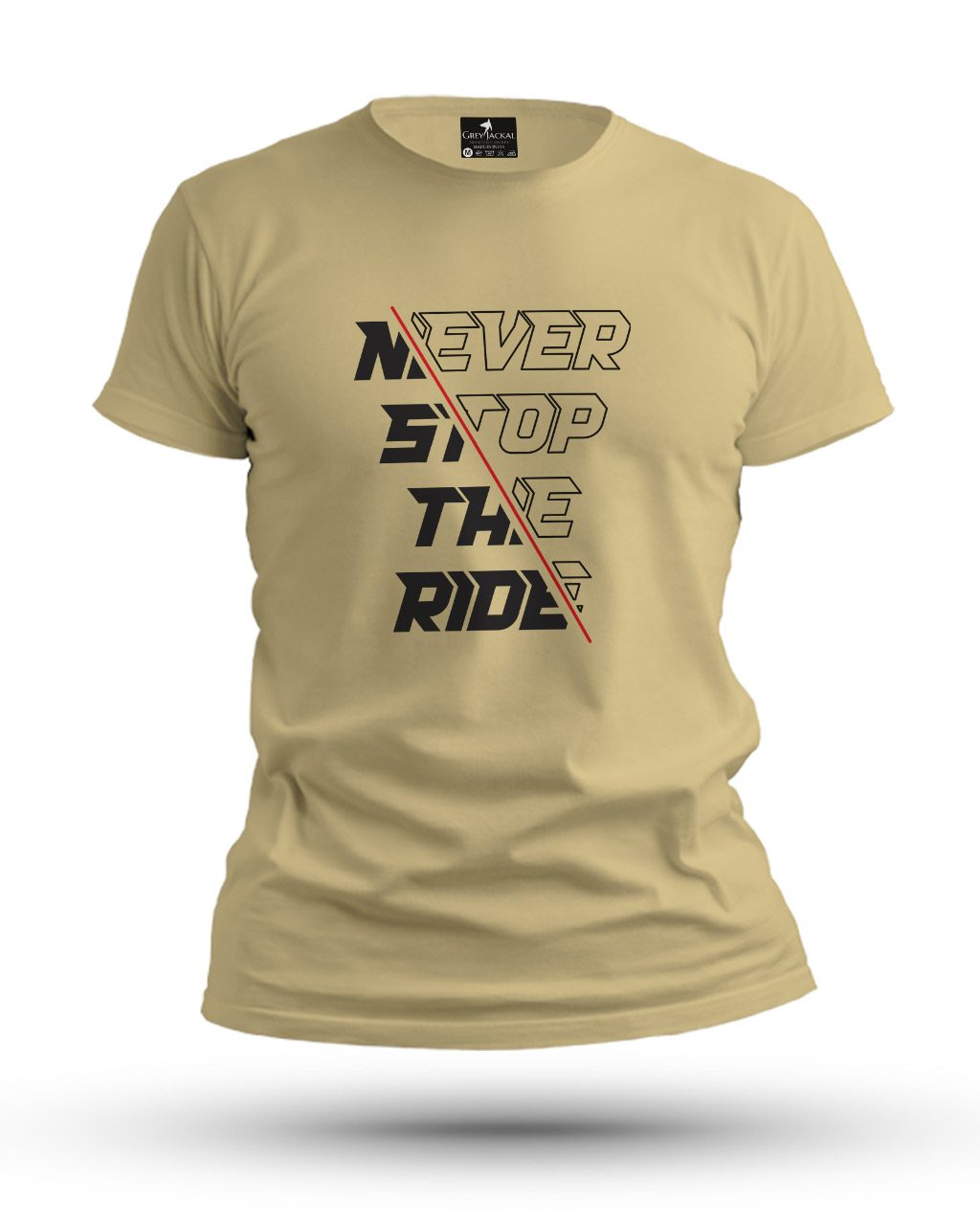 Never Stop The Ride Premium Typography Graphic T-Shirt | No Fade, All Bold Style - Image 4