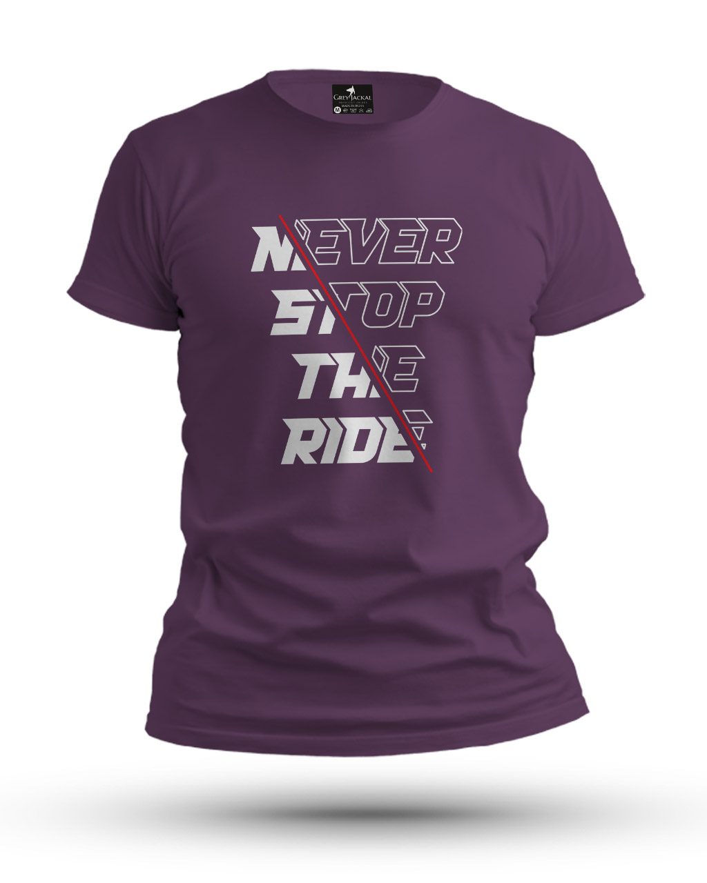 Never Stop The Ride Premium Typography Graphic T-Shirt | No Fade, All Bold Style - Image 5