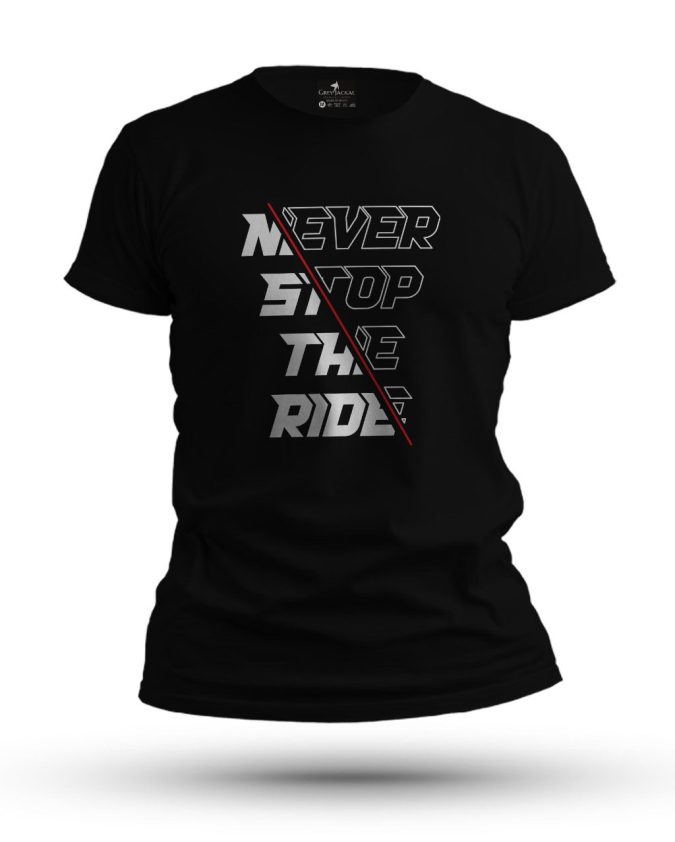Premium Typography Graphic T-Shirt, Biker